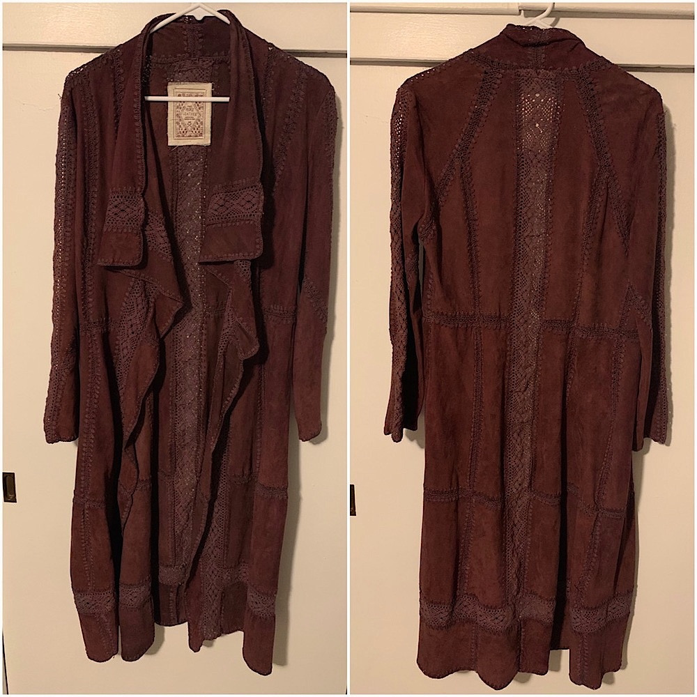 Free people Leather (trench/long jacket) size (xs/s)